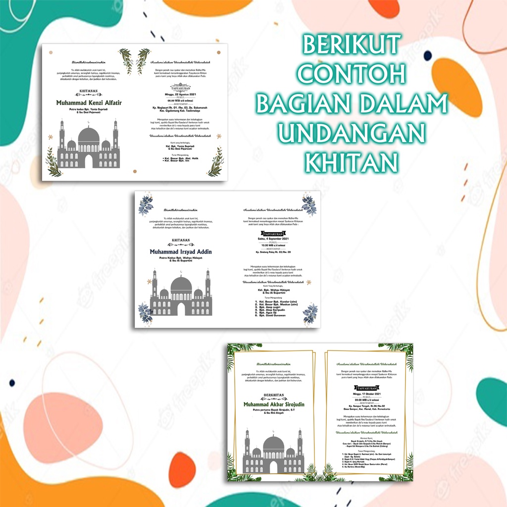 Jual Undangan Khitanan, Tasyakuran, Sunatan Kekinian, Murah TERBARU