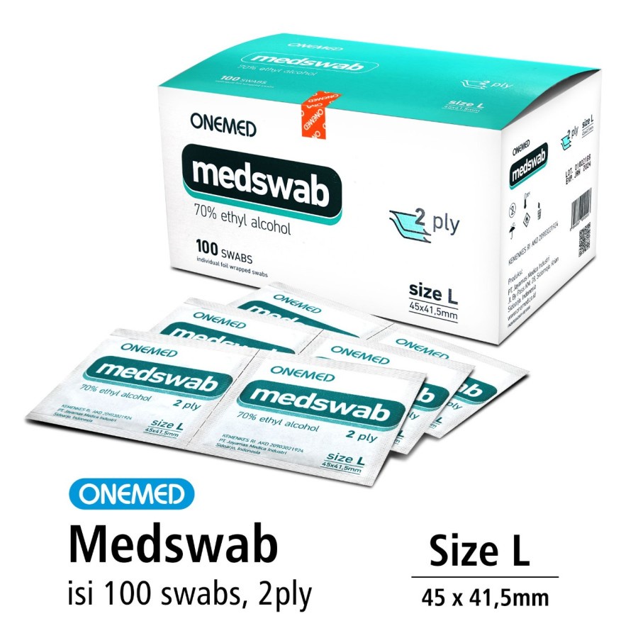 Jual Onemed Medswab Alcohol Swab 2ply Box 100pcs Tissue Alkohol Med Swab Shopee Indonesia 7815