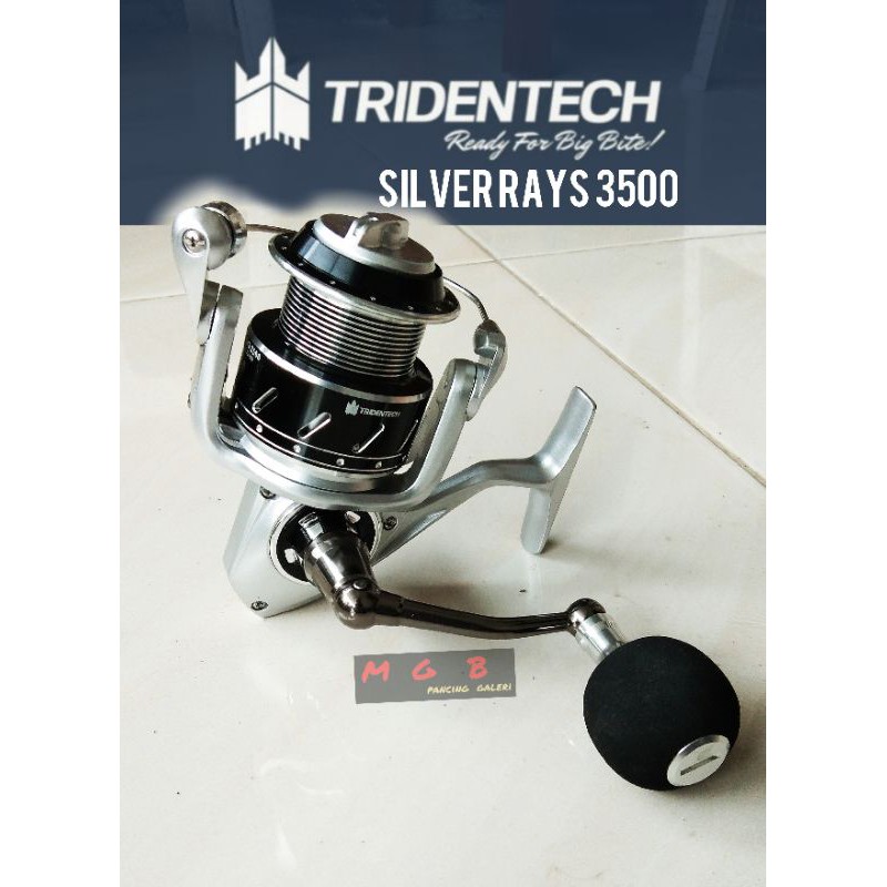 Jual reel TRIDENTECH SILVER RAYS 3500 (power handle) | Shopee Indonesia