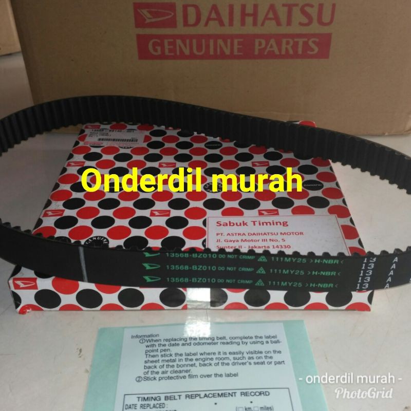 Jual Timing belt xenia 1000cc ORIGINAL Shopee Indonesia