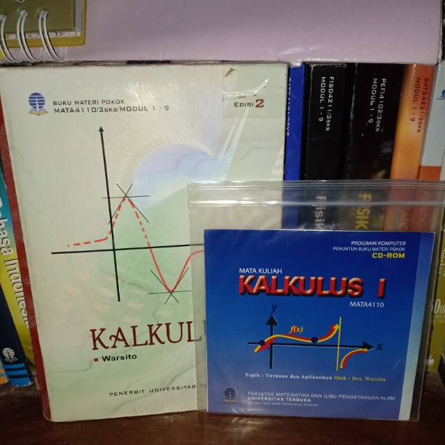 Jual Buku Materi Pokok KALKULUS 1 MATA4110 + CD Universitas Terbuka ...