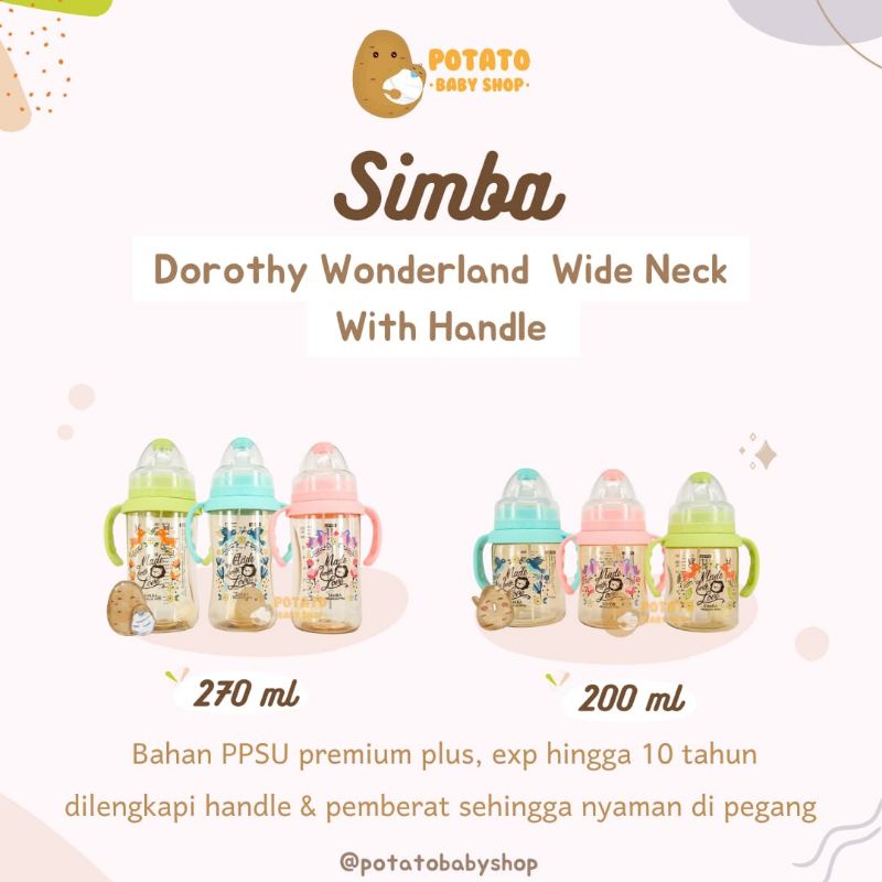 Jual Simba Dorothy Wonderland Ppsu Wide Neck Feeding Bottle With Auto ...