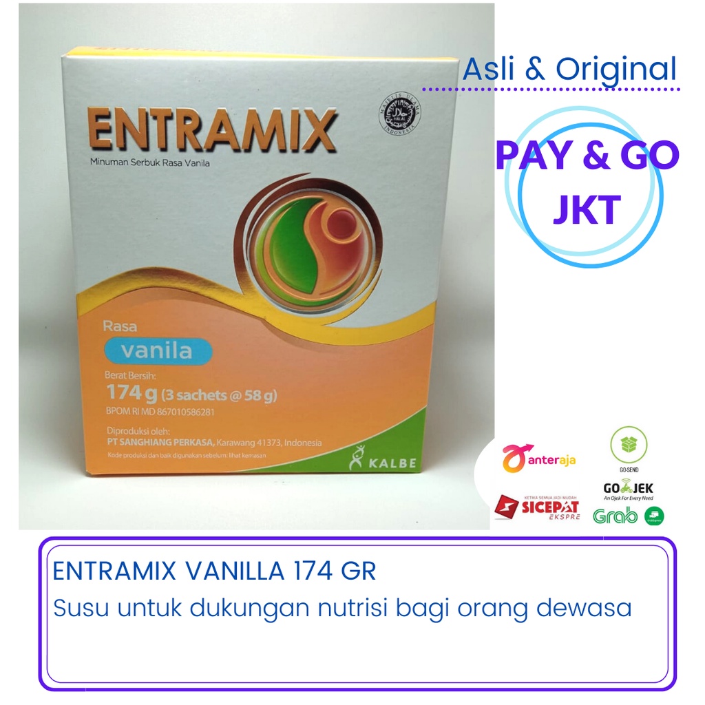 Jual ENTRAMIX VANILLA 174 GR-ENTRAMIX VANILA-DUKUNGAN NUTRISI ORANG ...