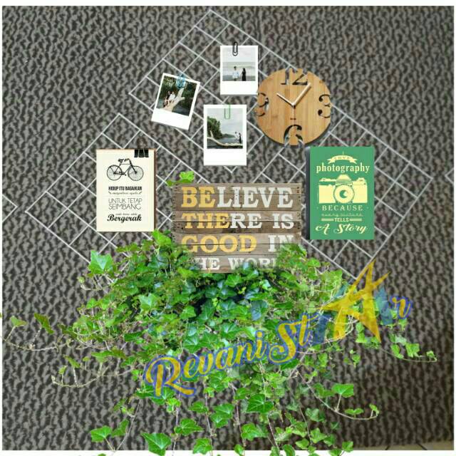 Jual Wire grid wall 30x30cm kawat ram dinding untuk foto polaroid notes ...