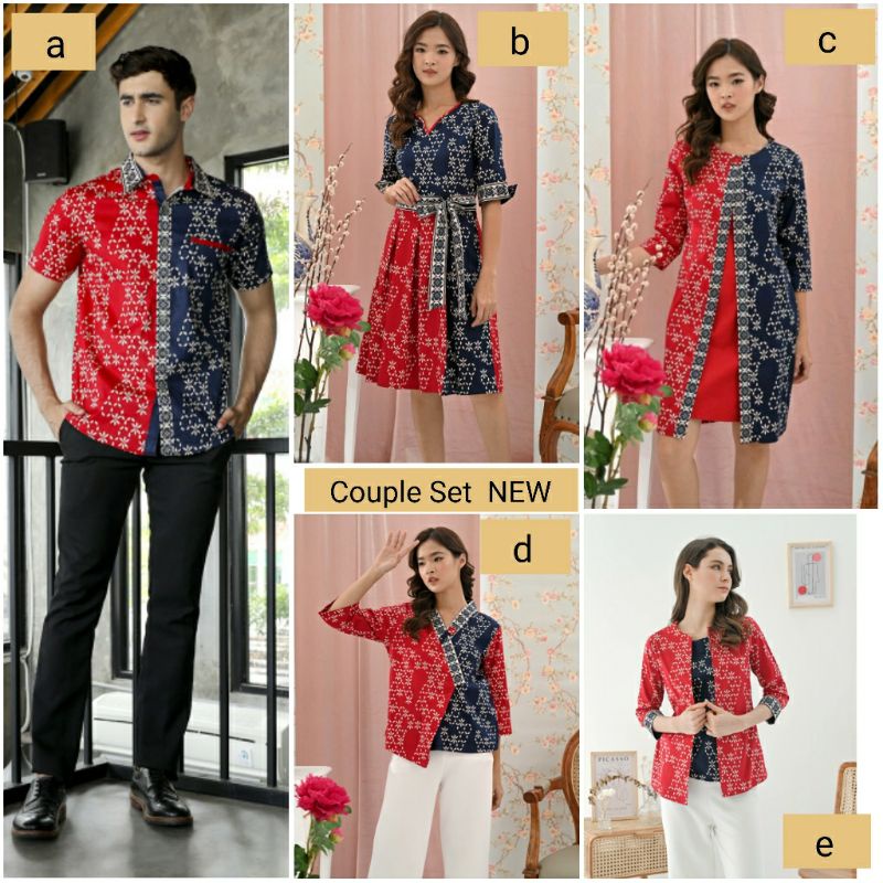 Jual Batik Couple Set warna merah edisi imlek Couple Set NEW# 263 NEW ...