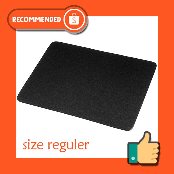 Jual Mousepad Basic Standard Black Mouse pad hitam nyaman halus anti ...