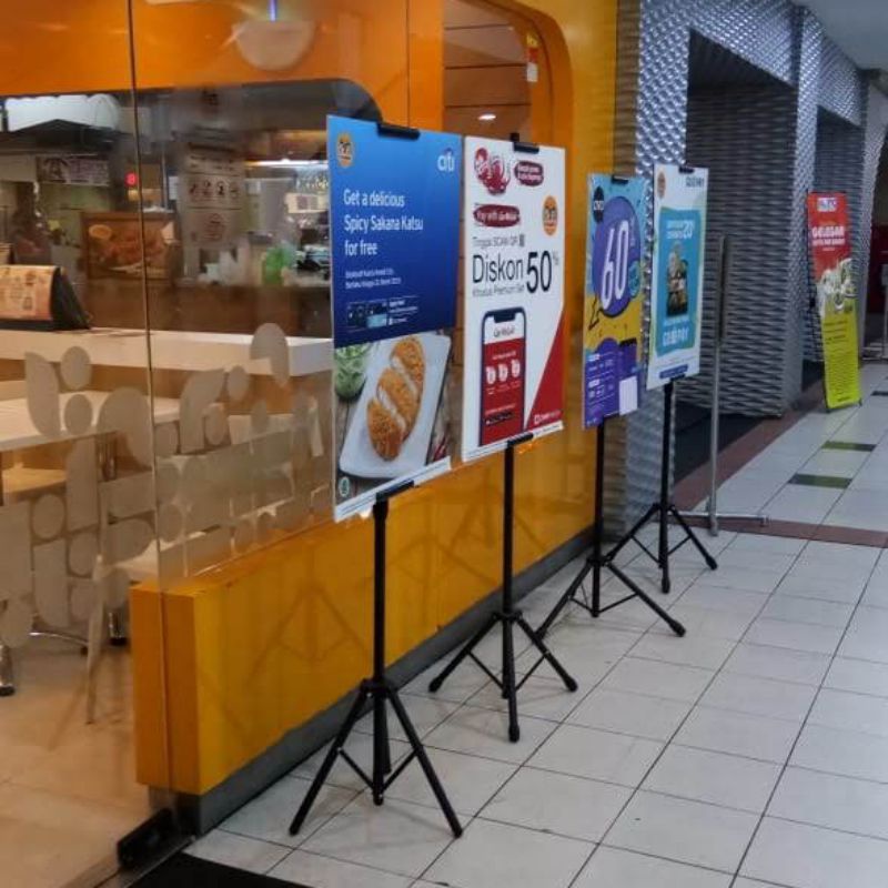 Jual Standing Tripod Poster Display Besi Indoor Outdoor | Shopee Indonesia