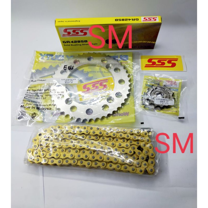 Jual Gear set Girset SSS 428 Kawasaki Klx Klx 150 Dtracker