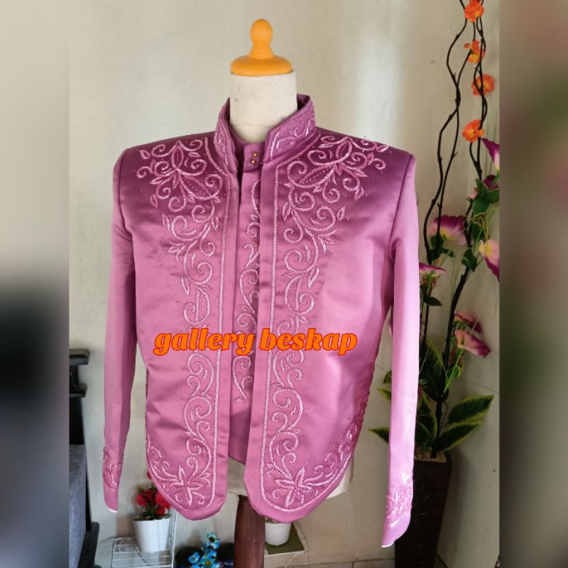 Jual beskap pengantin jawa maroon / beskap hewes | Shopee Indonesia