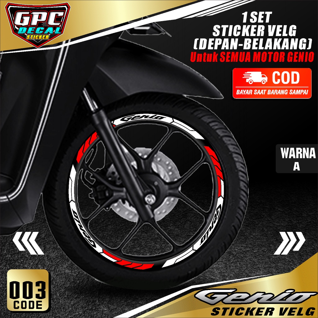 Jual Cutting Sticker Velg Genio 003- Aksesoris Motor Stiker Lis Velg ...