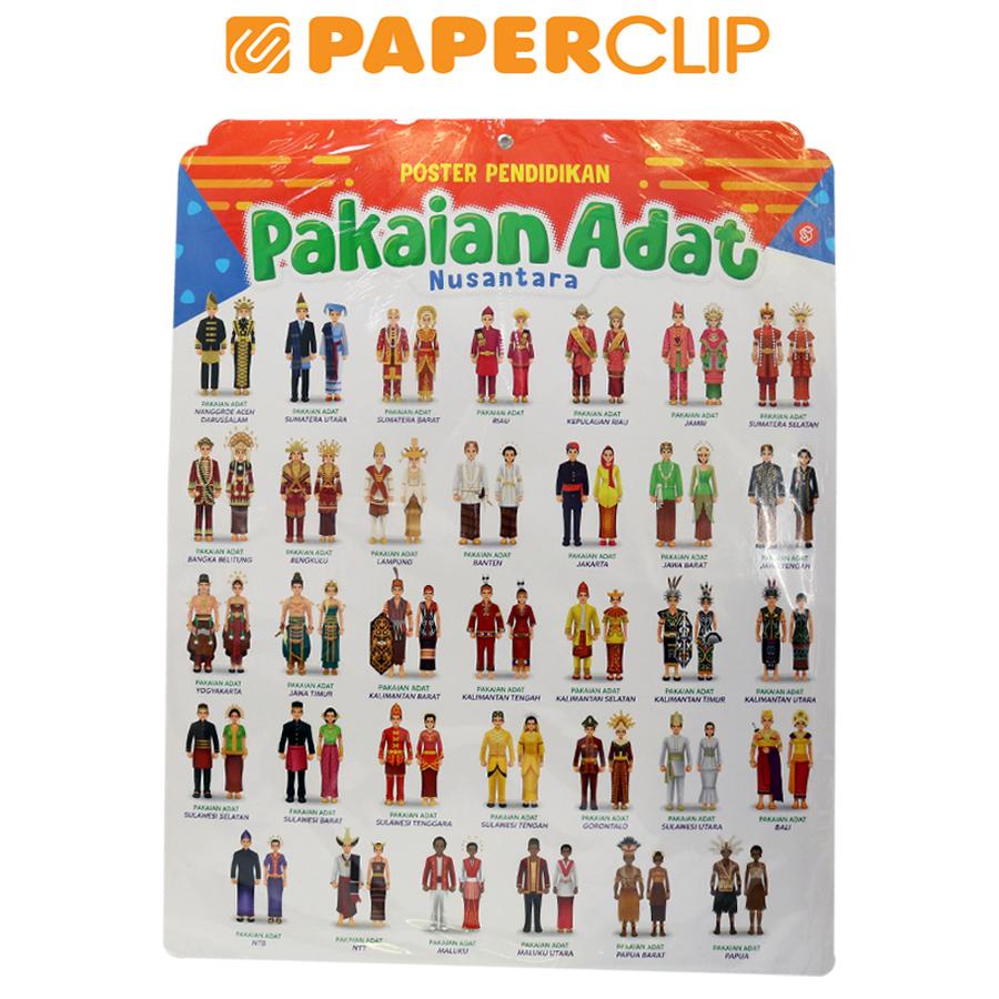 Jual POSTER PENDIDIKAN PAKAIAN ADAT NUSANTARA | Shopee Indonesia