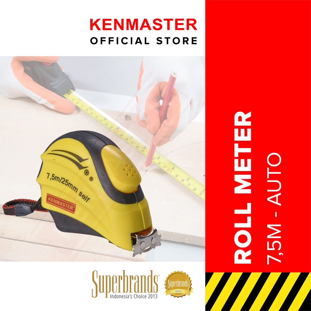 Jual Kenmaster Roll Meter Auto 7.5Mtr - RLMT037 | Shopee Indonesia