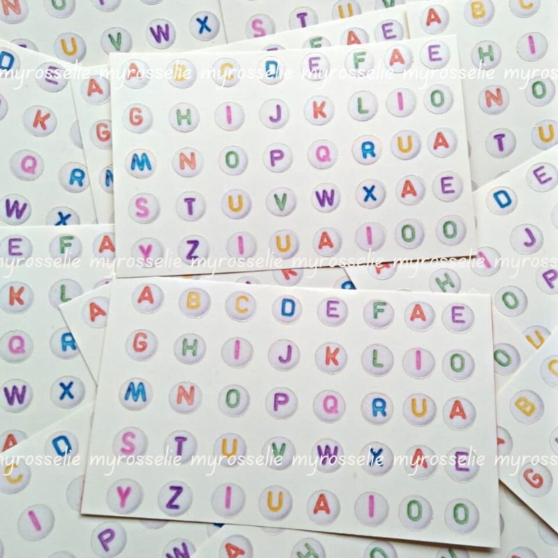 Jual STIKER HURUF AESTHETIC ABJAD STIKER ALPHABET DECO TUMBLR STICKER ...