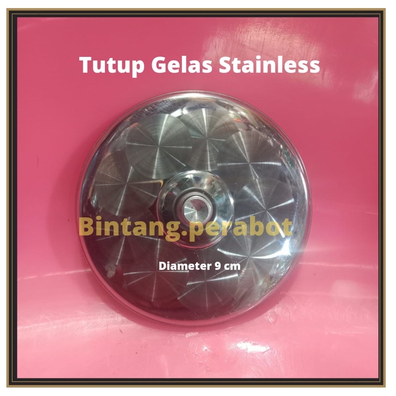 Jual Tutup Gelas Stainless Diameter 8 9 10 Cm Tutup Gelas Kopi Tutup Gelas Jumbo Besar 0399