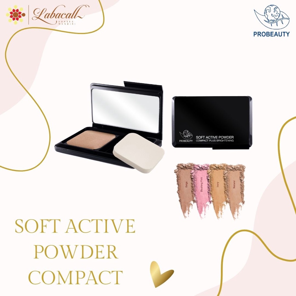 Jual PROBEAUTY SOFT ACTIVE POWDER COMPACT PLUS BRIGHTENING | Shopee ...