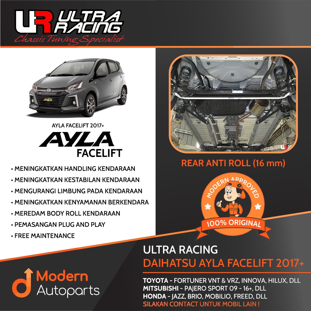 Jual Stabilizer Ultra Racing Ayla 17+ REAR ANTI ROLL Plug n Play ...