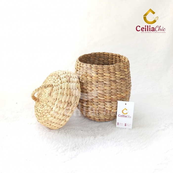 Jual Box Bulat Box Kotak Gift Kotak Hadiah Kotak Tutup Enceng Gondok