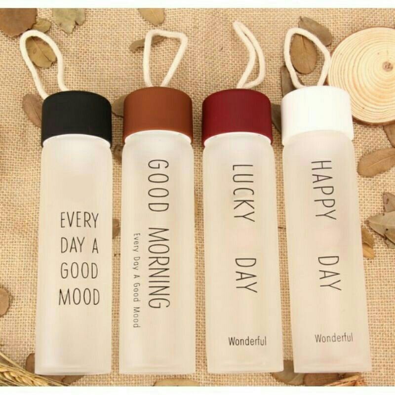 Jual botol luckyday / botol smile / botol minum / botol minum kaca ...