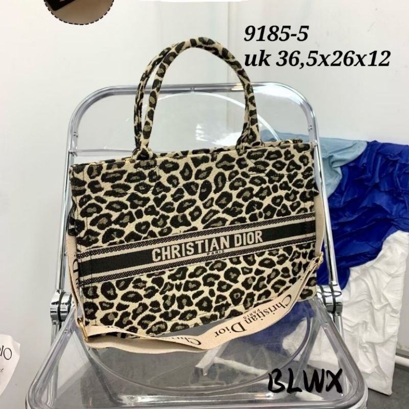 Jual Tote DR leopard import uk 36,5x26x12 / tas tote Dior leopard