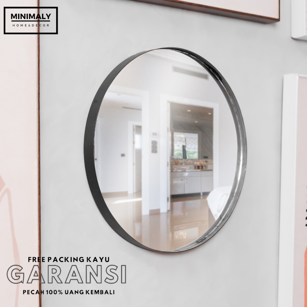 Jual MINIMALY02 Cermin Dinding Bulat Frame (D.35CM&D.40CM) Cermin Kamar ...