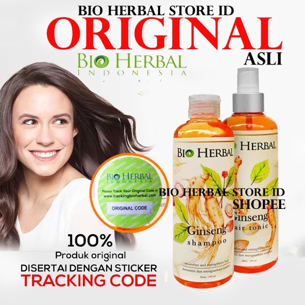SHAMPO BIO HERBAL ORIGINAL -  PAKET SHAMPO PENUMBUH RAMBUT BOTAK ( Sampo + Hairtonic )