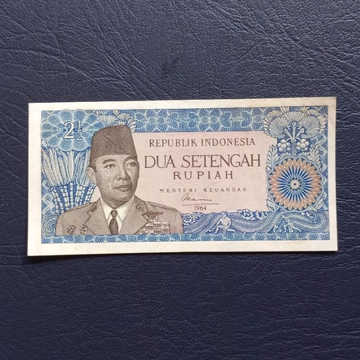 Jual Uang kuno kertas 1 dan 2,5 rupiah seri Soekarno tahun 1964 ...