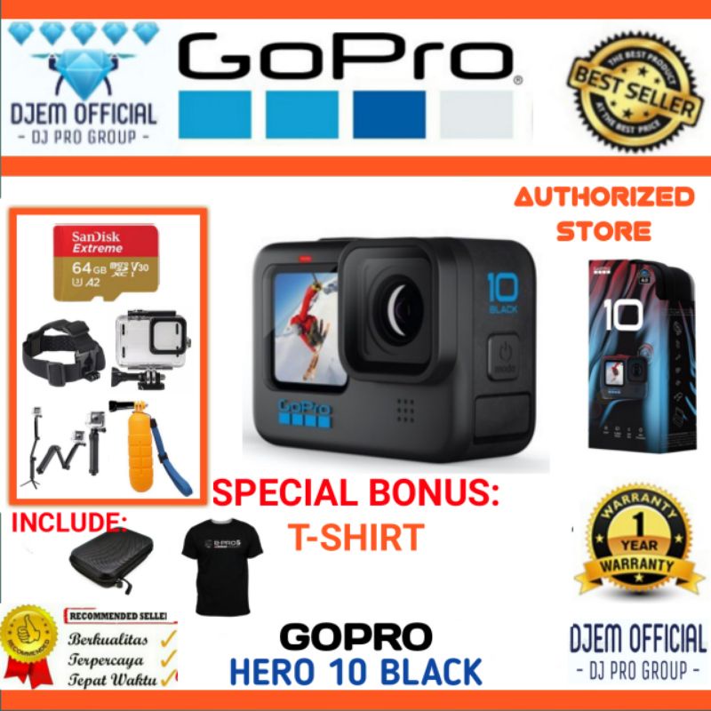 GOPRO HERO 10 - 23MP , 5.3K