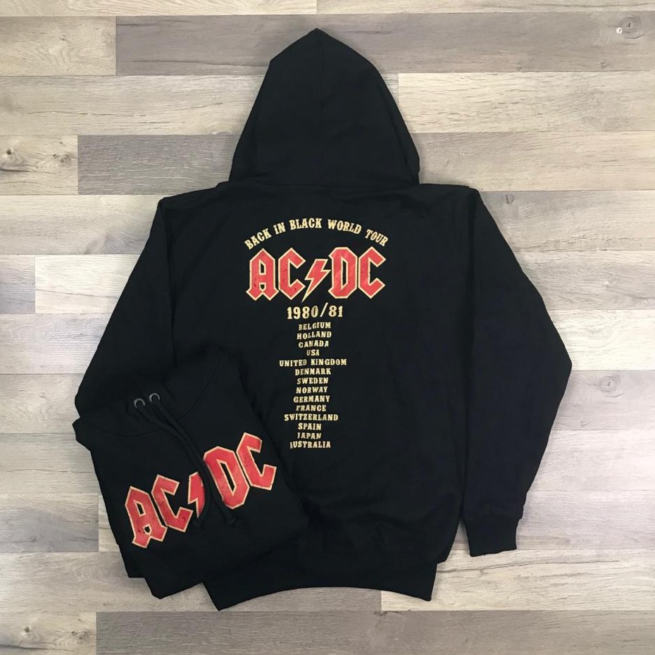 Ac dc back on sale in black hoodie