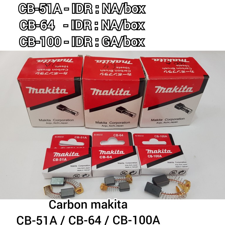Jual Carbon Makita CB-51A, CB-64/ CB-100A/Carbon Brush arang Sepul ...