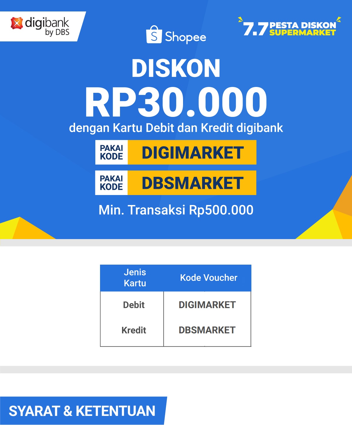 Diskon 30RB Pakai Kartu Debit dan Kredit digibank