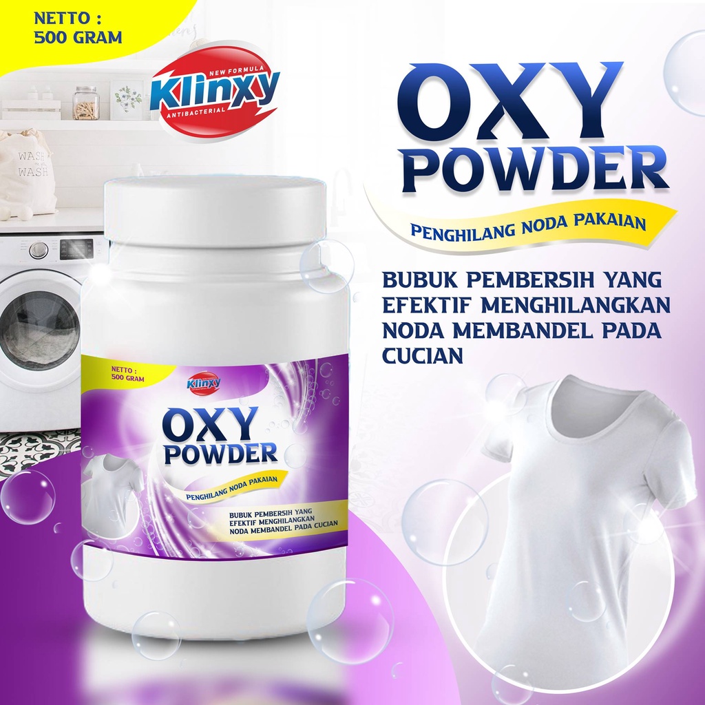 Jual Klinxy Penghilang Noda Pakaian Oxy Powder Pencerah Pakaian