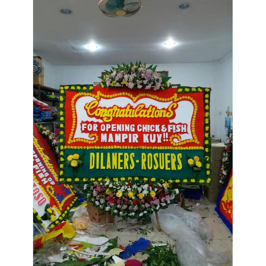 Jual Karangan Bunga Papan Bunga Ucapan Pembukaan Toko Peresmian Gedung