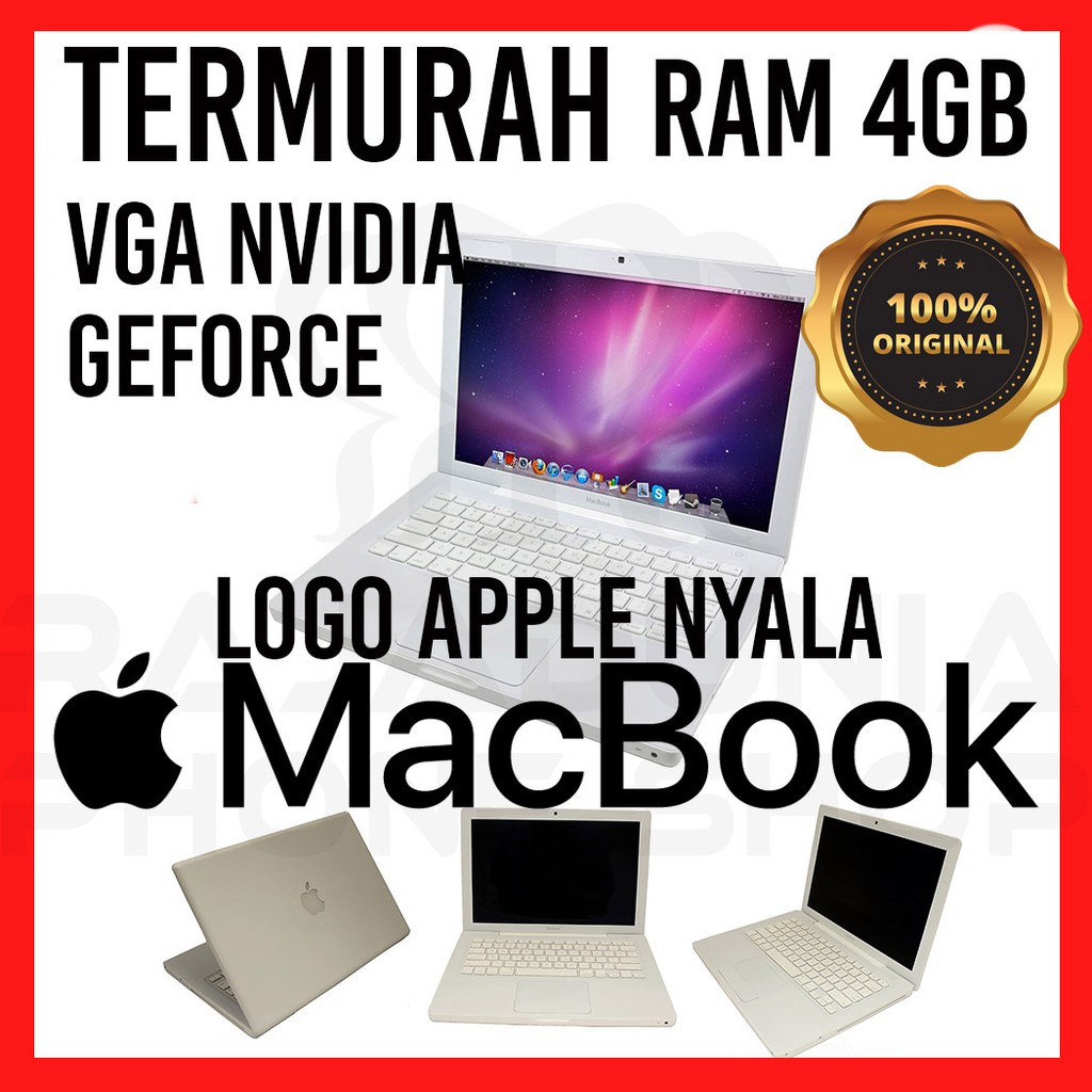 Laptop Apple MacBook Termurah Ram 4gb VGA Nvidia 14 inch OS Catalina SSD  Premium Branded Notebook