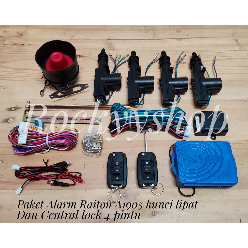 Jual Paket Alarm remote Mobil Raiton dan central lock 4 pintu | Shopee ...