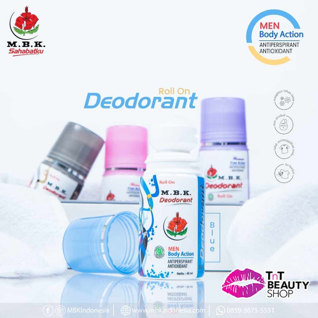 Jual M.B.K Deodorant Roll On 40 Ml - Deodorant - Penghilang Bau Badan ...