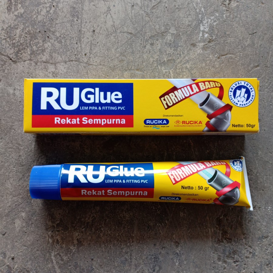 Jual RU GLUE lem pipa dan fitting PVC 50 gram | Shopee Indonesia