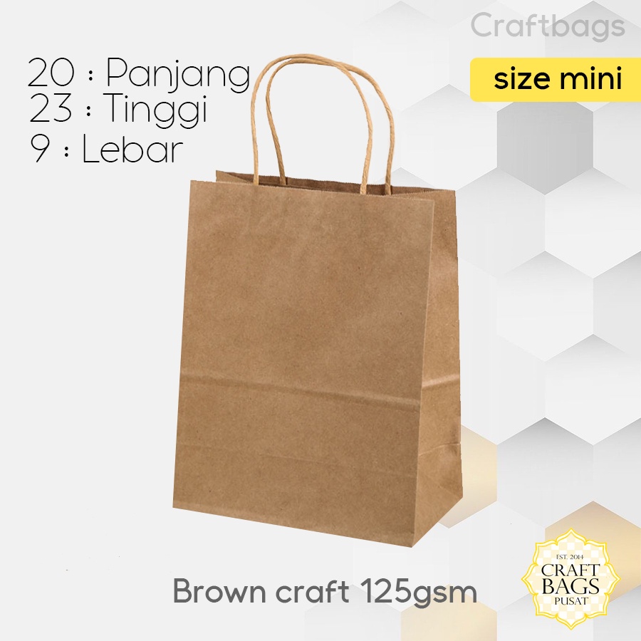 Jual Paper Bag Coklat Polos All Size Paper Bag Kado Souvenir Wedding Packing Olshop