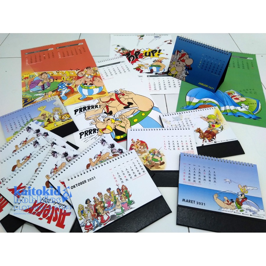 Jual Kalender ASTERIX OBELIX 2024 Calendar Meja Bisa custom desain