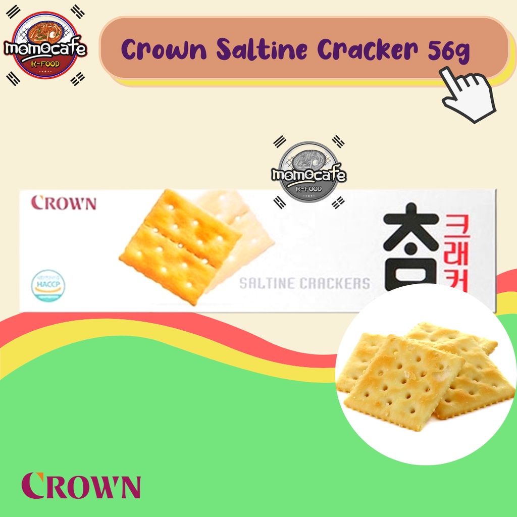 Jual Crown Saltine Crackers 56g Kreker Asin Snack Korea Shopee