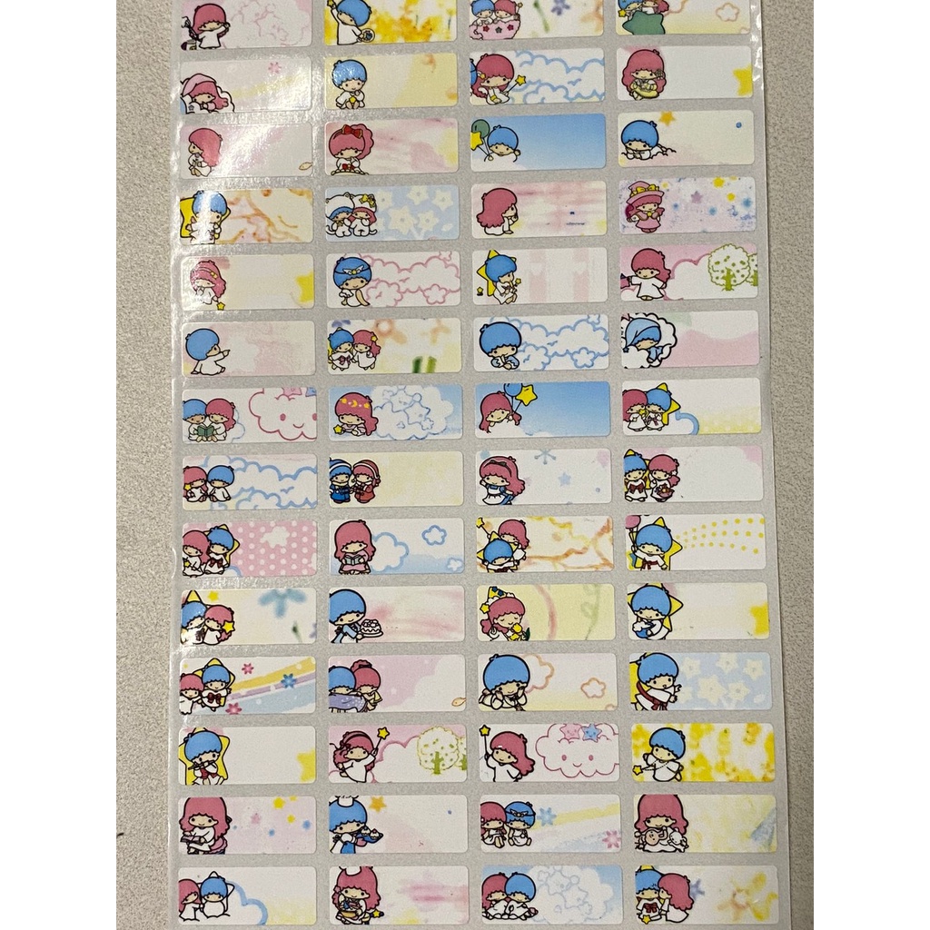 Jual Little Twin Stars Kiki Lala Sanrio Stiker Label Nama Anti Air ...