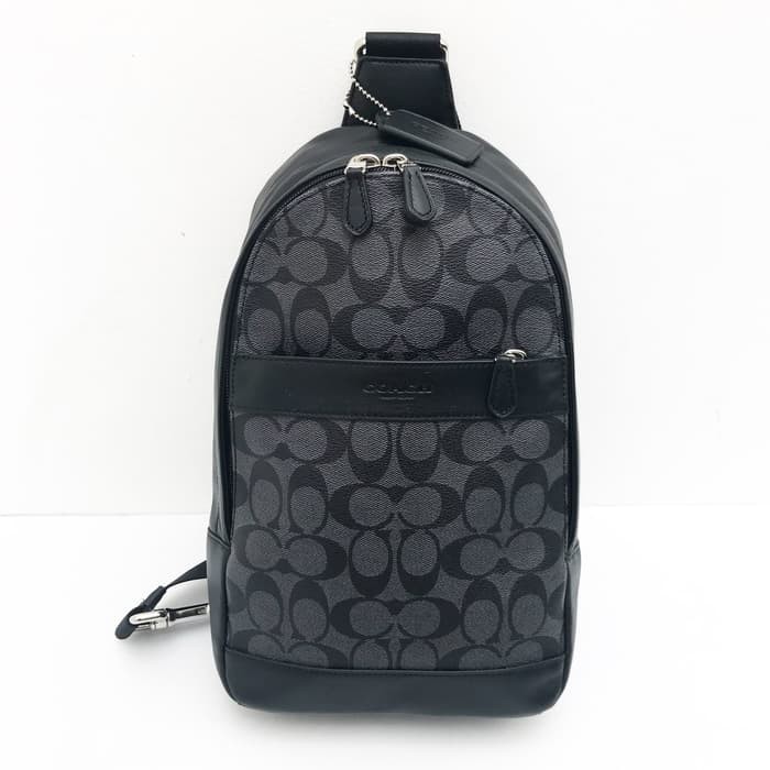 coach charles sling pack polgan signature black