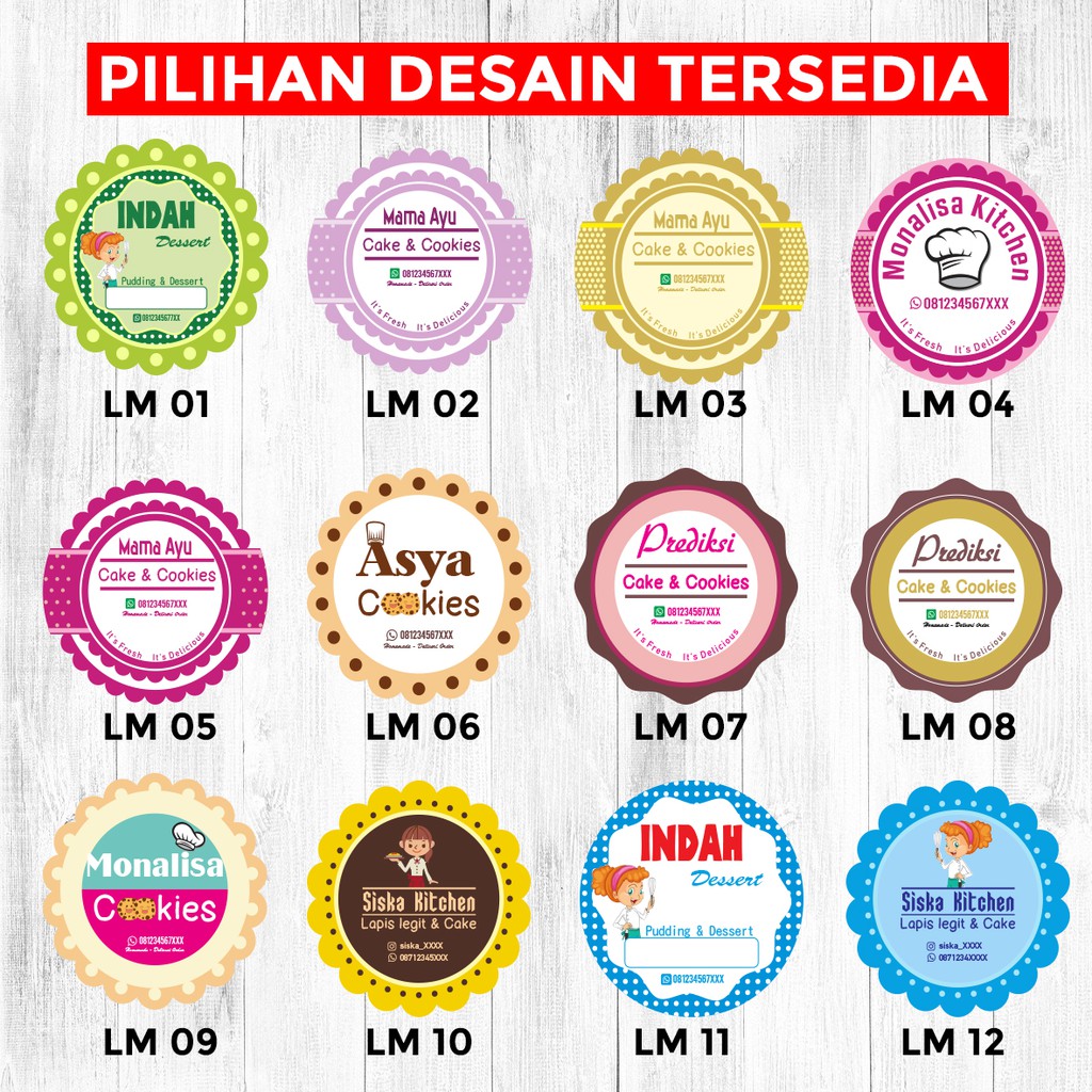 Jual [PROMO] Min 300PCS CETAK STIKER CROMO BULAT CUSTOM - LABEL NAMA ...