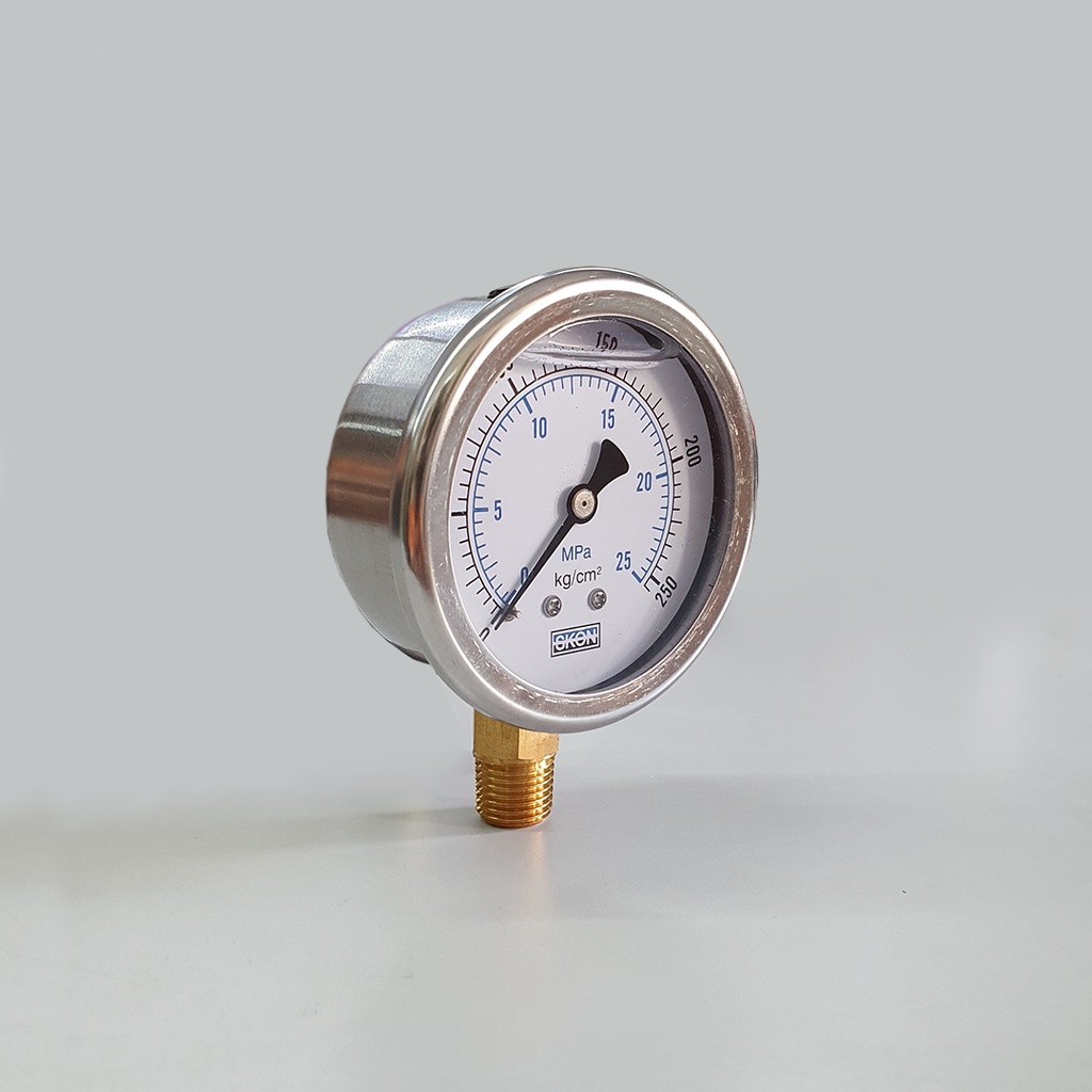 Jual Pressure Gauge 25 / 40 / 60 MPa 60mm 1/4 PT Manometer Stainless 60 ...