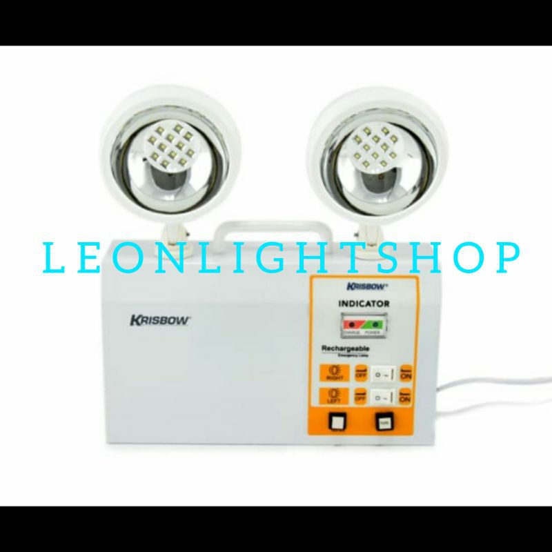 Jual KRISBOW LAMPU DARURAT LED TWIN SPOT/EMERGENCY LAMP TWIN SPOT/LAMPU ...