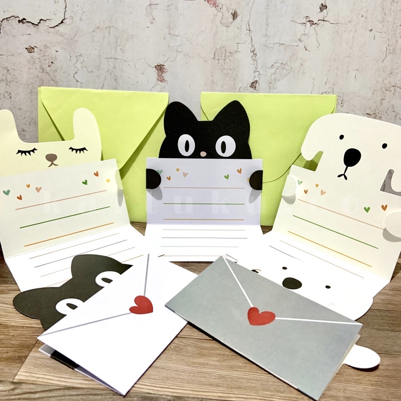 Jual Animal Greeting Card / Kartu Ucapan Hewan Pegang Amplop | Shopee