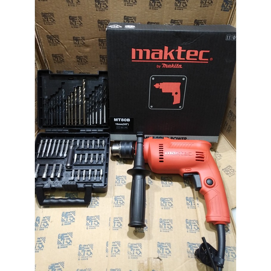 Jual Paket Mata Bor Pc Mesin Bor Besi Beton Tembok Tangan Maktec Mt B Shopee Indonesia