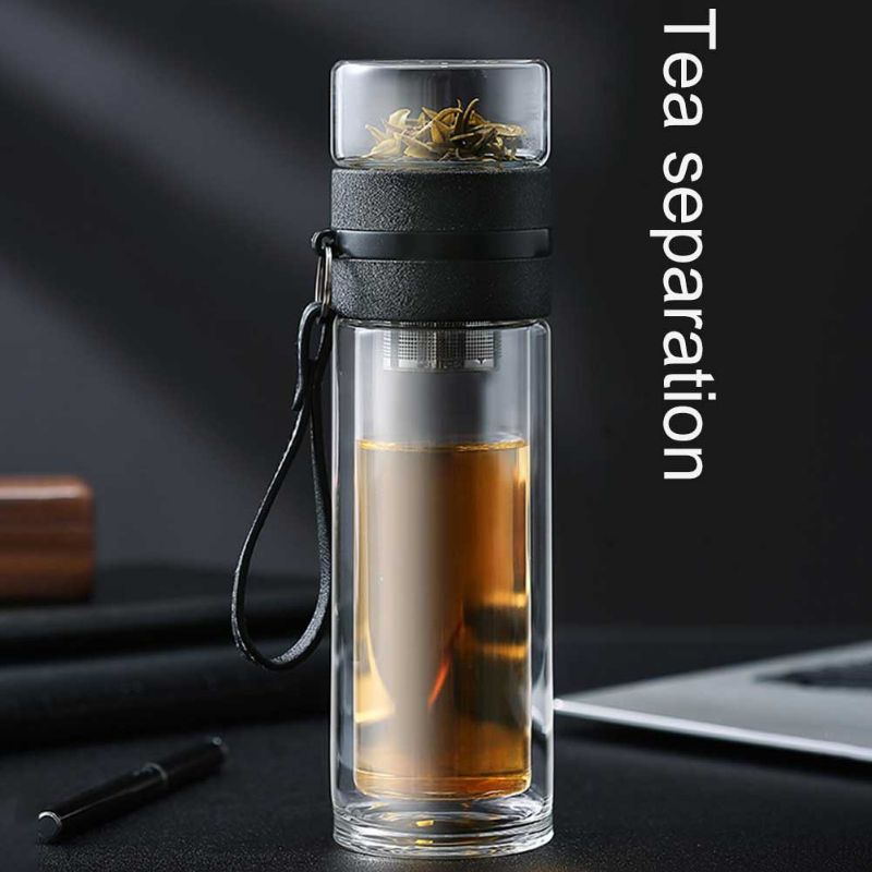 Jual Botol Minum Double Wall 400 mL | Tumbler Double Layer Transparan ...