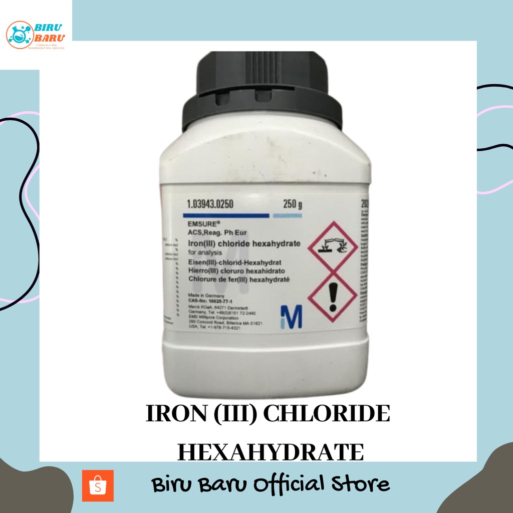 Jual IRON III CHLORIDE HEXAHYDRATE 4 GRAM PRO ANALISA MERCK BEST