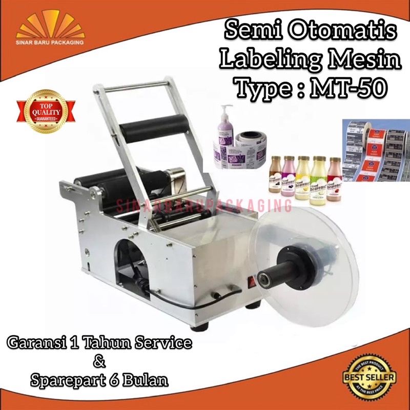 Jual Mesin Labeling Stiker Label Botol Bulat MT-50 Semiotomatis ...