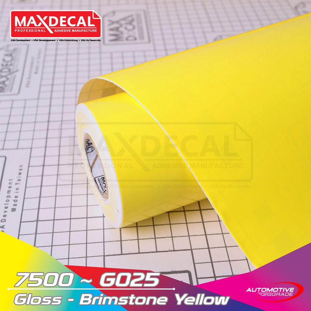 Jual Maxdecal 7500 - G025 & M025 Vinyl Brims Yellow Glosy & Matt ...